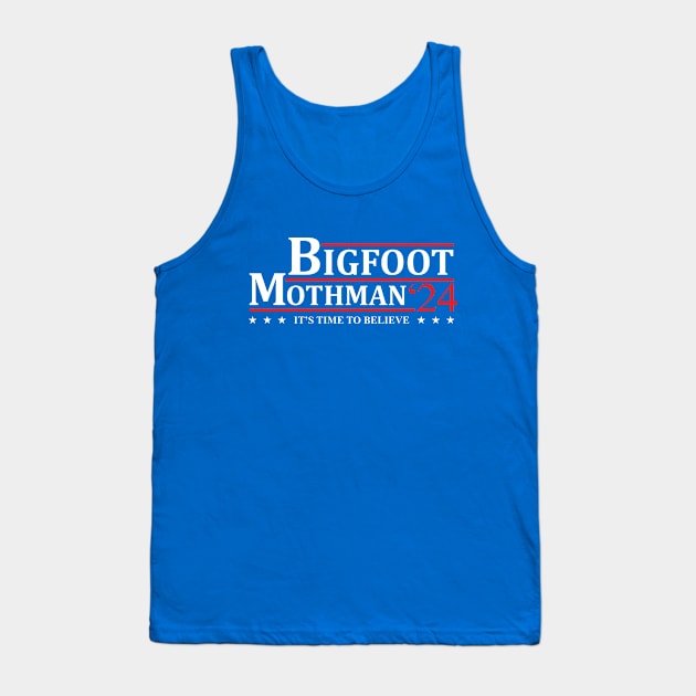 Bigfoot Mothman 2024 Presidential Election Campaign Tank Top by Wasabi Snake